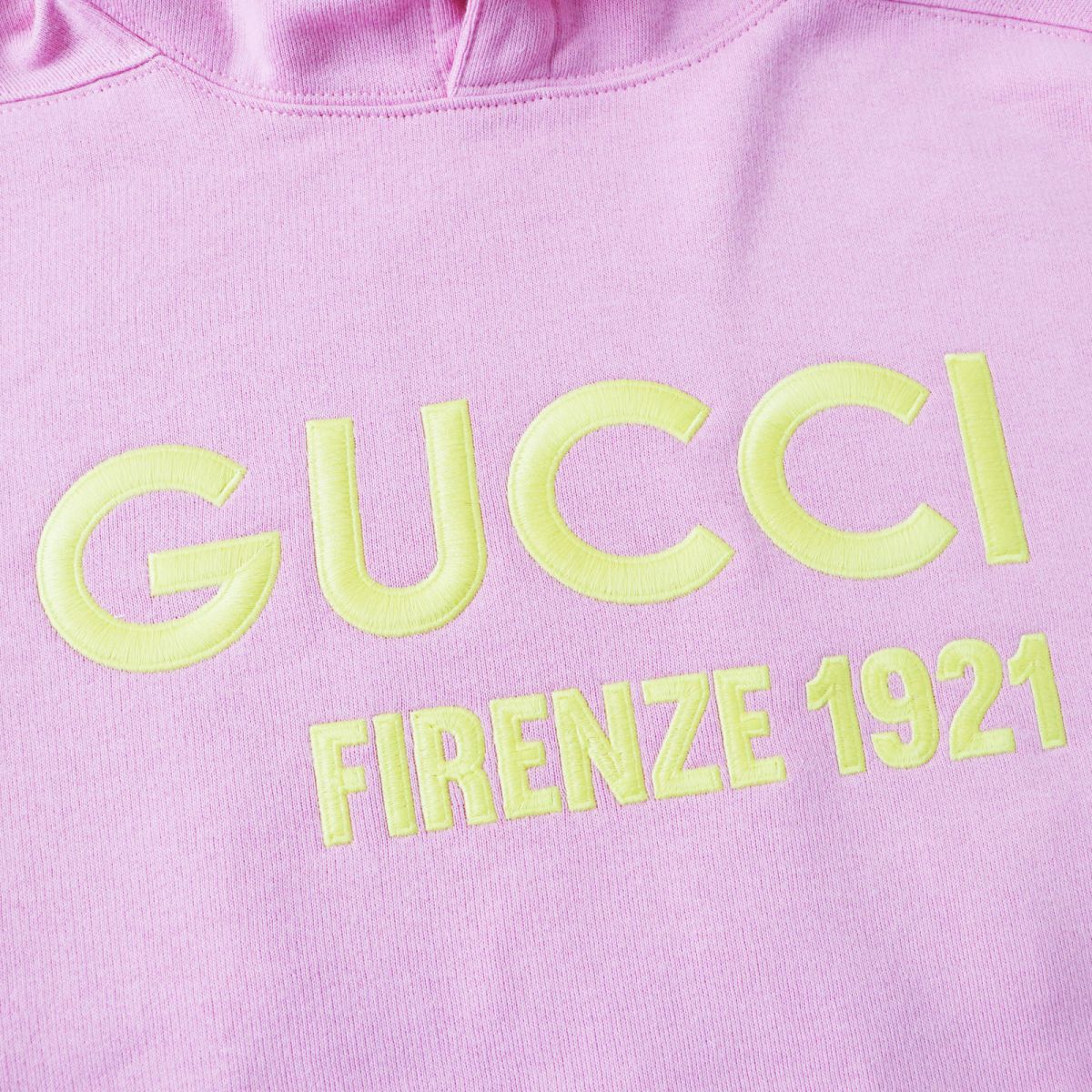 GUCCI Hoodie Main: 100% cotton, Part: 99% cotton, Part: 1% polyurethane, Part: 100% polyester Pink x Yellow Women M Used