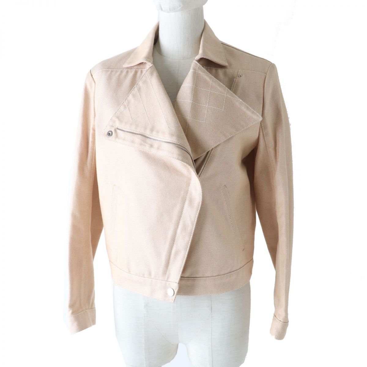 HERMES Riders jacket Main: 100% cotton Orange beige type Women 34 Used