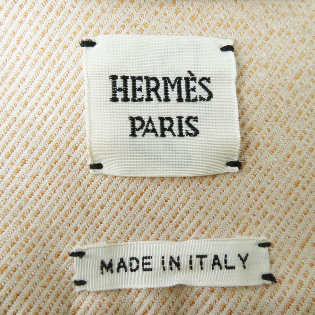 HERMES Riders jacket Main: 100% cotton Orange beige type Women 34 Used