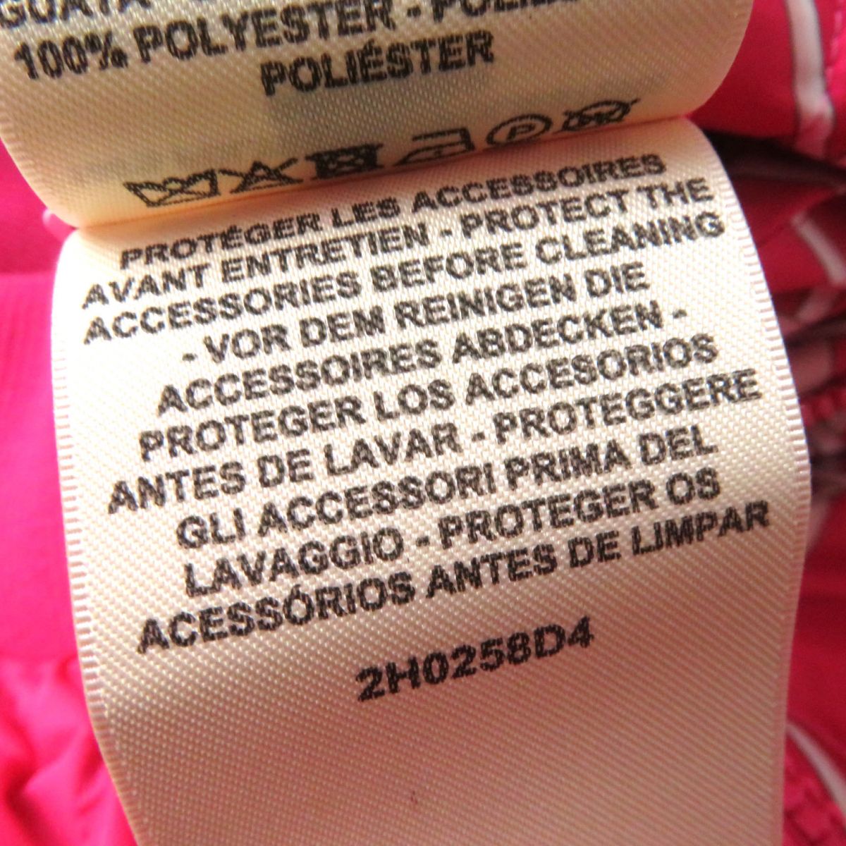 HERMES Best Main: 100% polyester, part: 82% virgin wool, part: 14% polyamide (nylon), part: 4% elastane (polyurethane), part: 57% rayon, 43% polyester Fusha pink<br>La Promenade du Matin/Morning Walk Women 36 Used