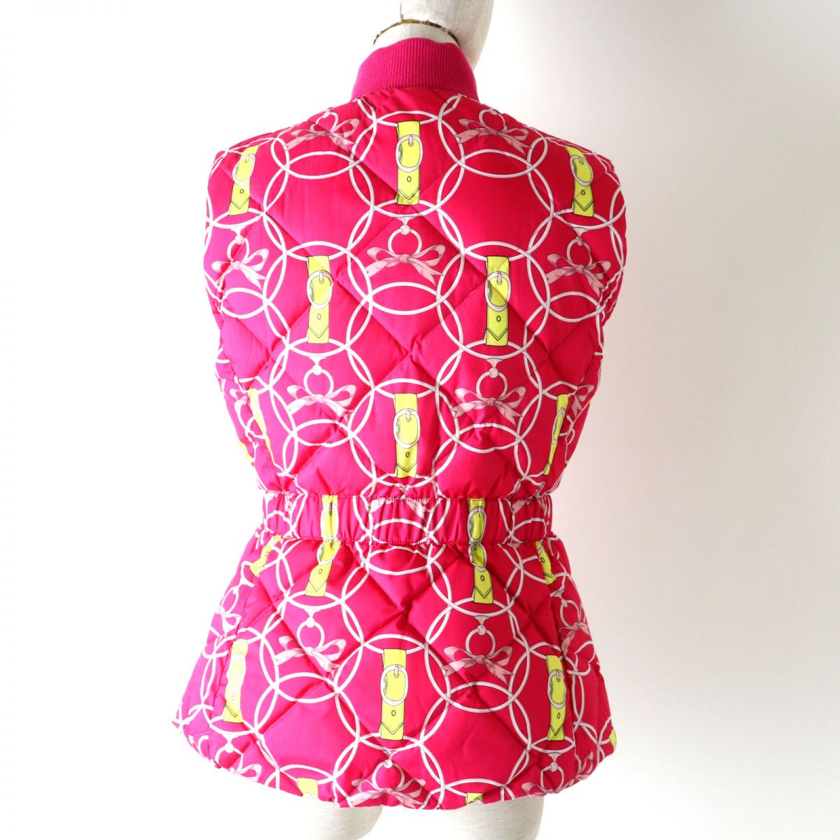 HERMES Best Main: 100% polyester, part: 82% virgin wool, part: 14% polyamide (nylon), part: 4% elastane (polyurethane), part: 57% rayon, 43% polyester Fusha pink<br>La Promenade du Matin/Morning Walk Women 36 Used