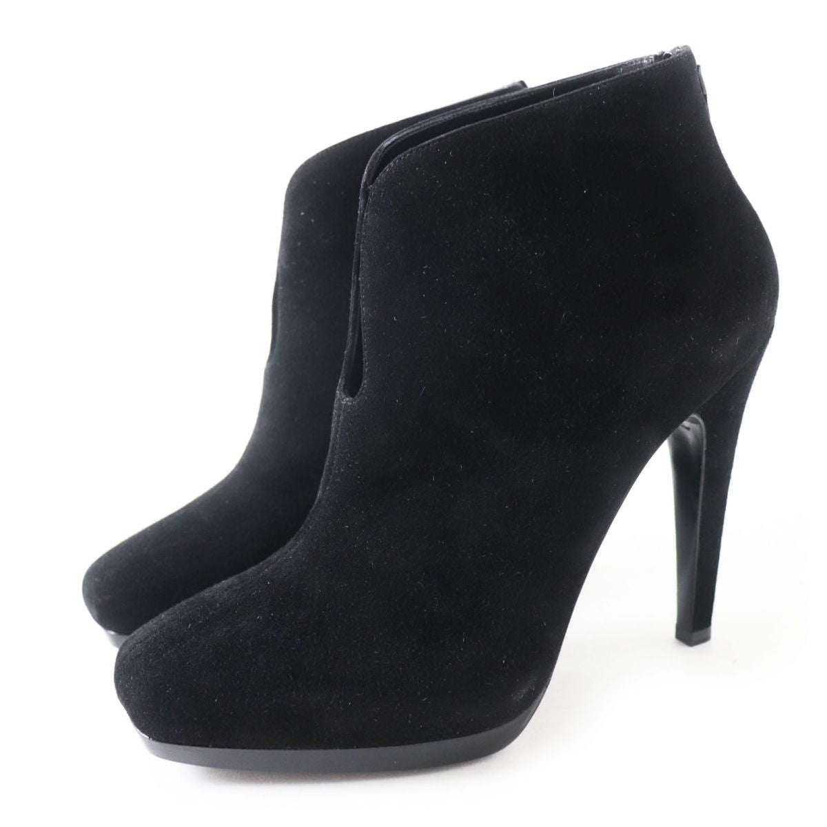 HERMES Booties Main: Suede leather black Women 38 Used