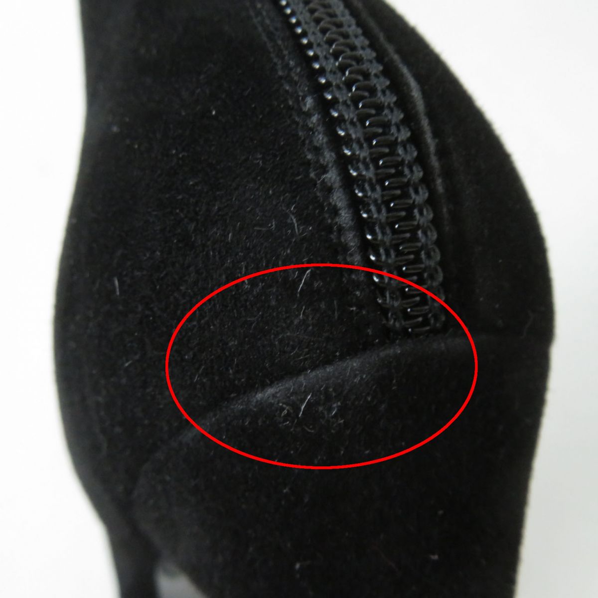 HERMES Booties Main: Suede leather black Women 38 Used