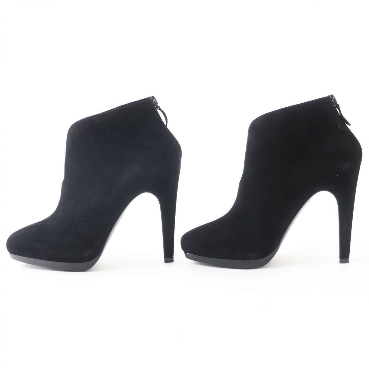 HERMES Booties Main: Suede leather black Women 38 Used