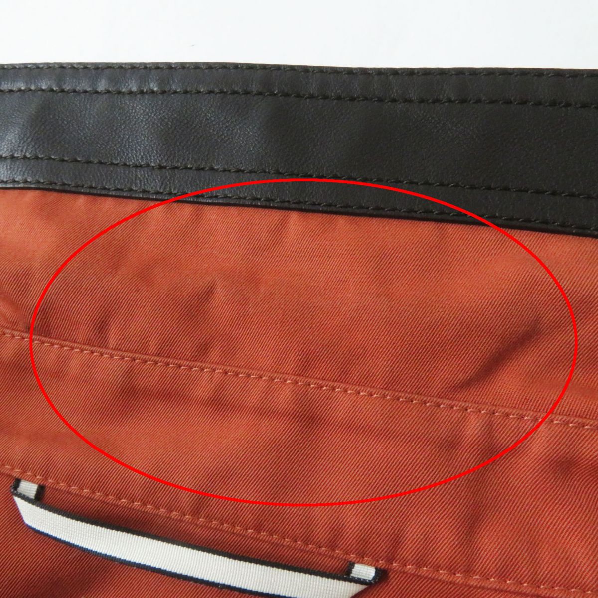 HERMES coat Main: 78% cotton, Main: 22% polyester, Part: Lamb leather terracotta Women 38 Used