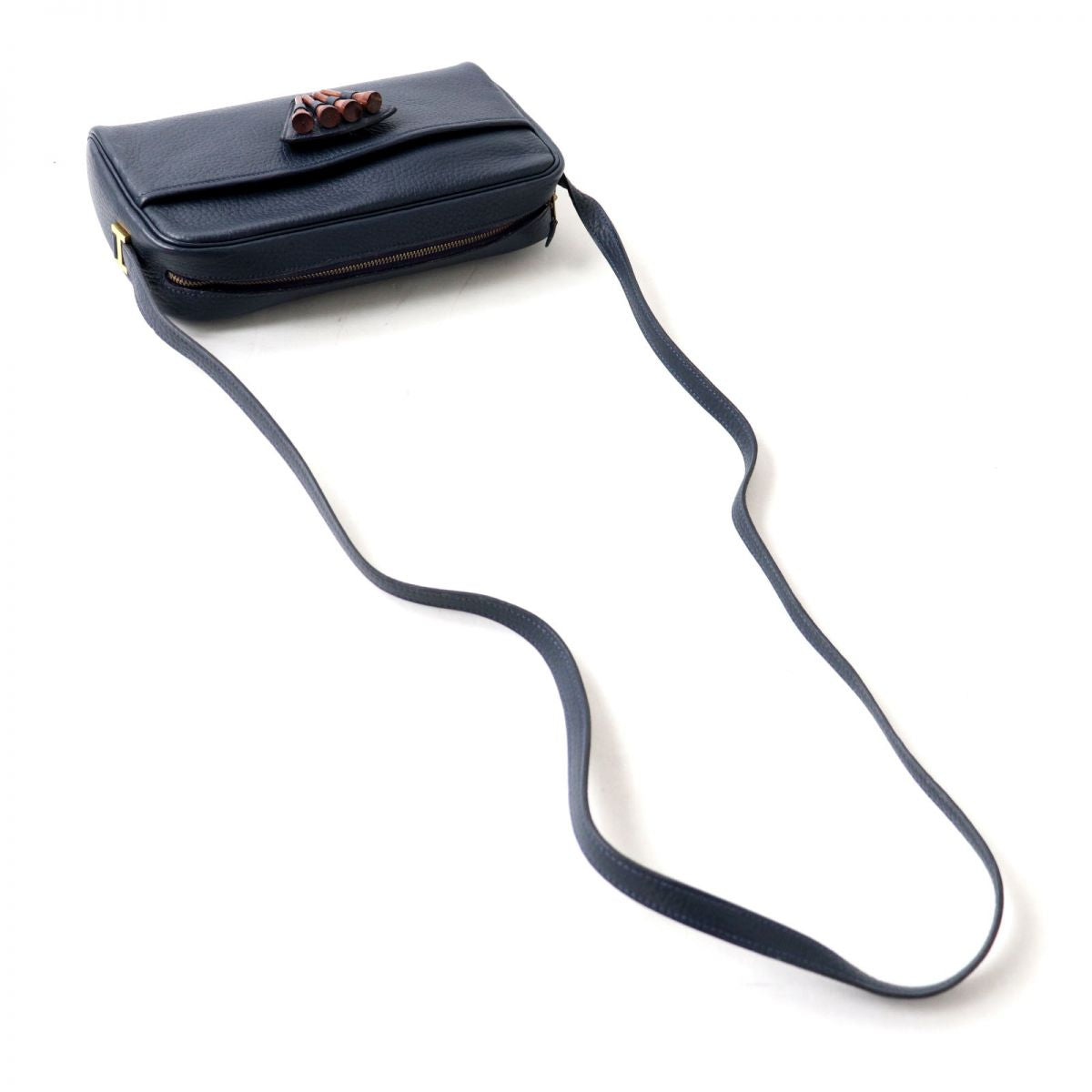 HERMES Shoulder Bag Fjord Navy Women Used
