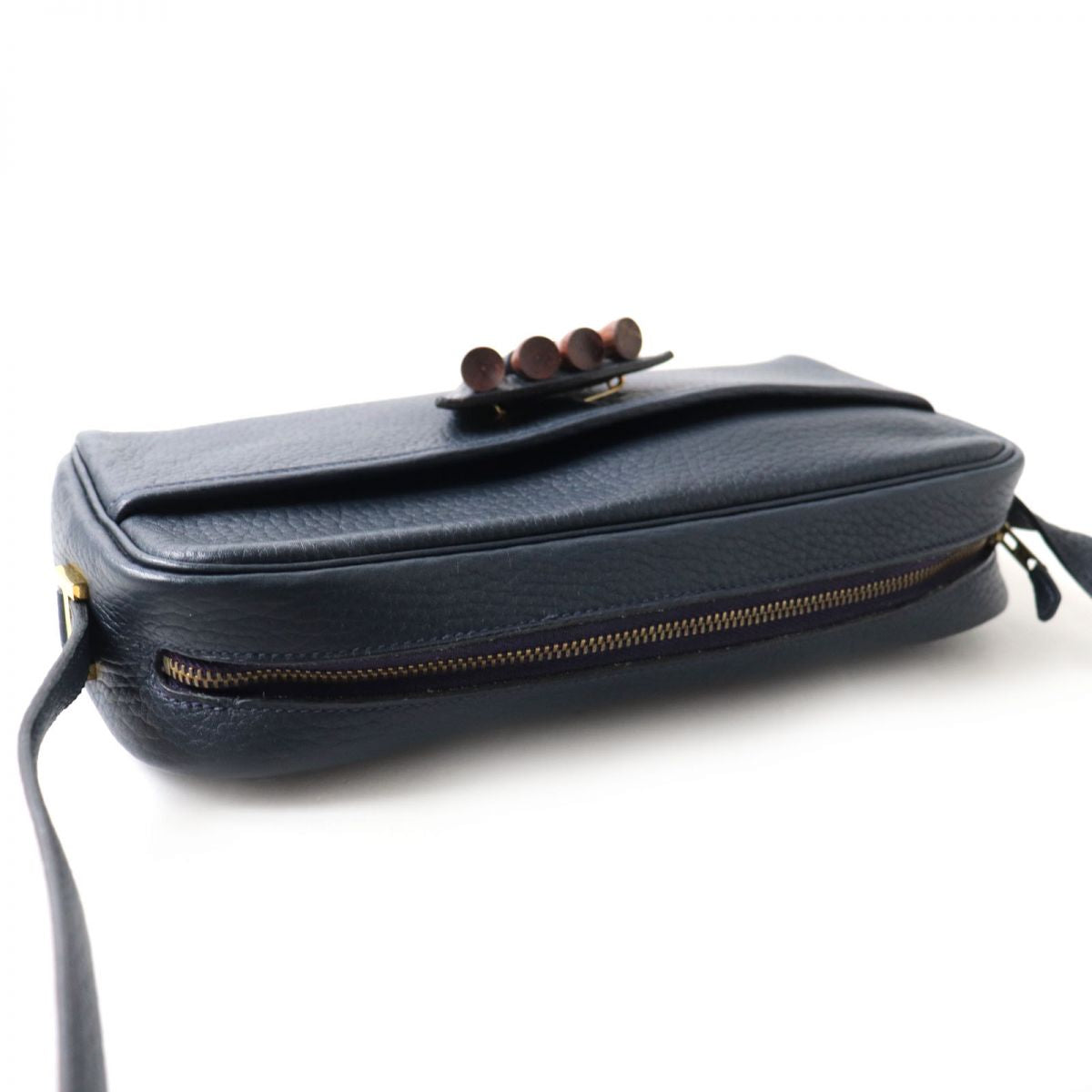HERMES Shoulder Bag Fjord Navy Women Used