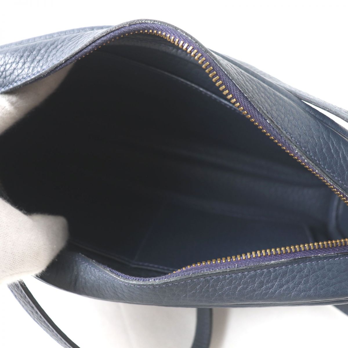 HERMES Shoulder Bag Fjord Navy Women Used