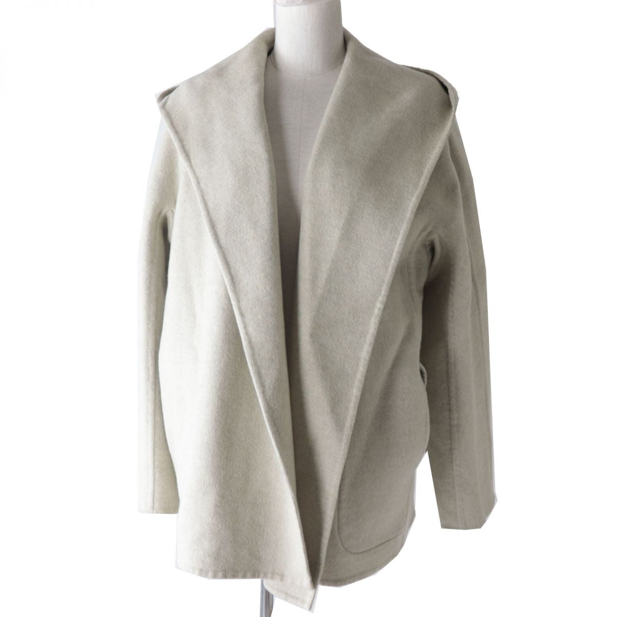HERMES coat Main: 100% cashmere Light gray Women 36 Used