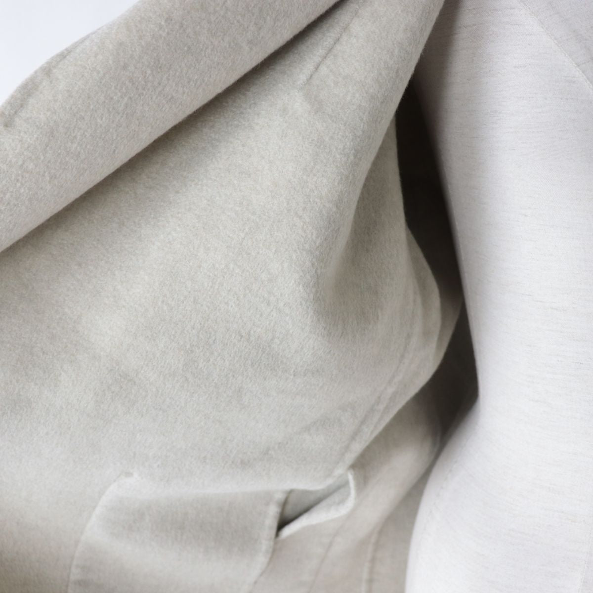 HERMES coat Main: 100% cashmere Light gray Women 36 Used
