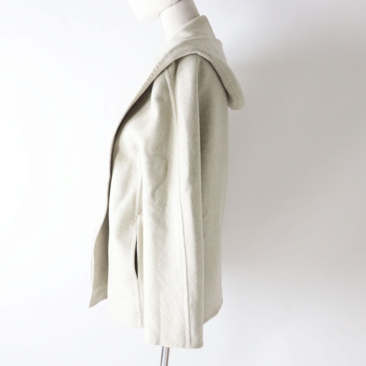 HERMES coat Main: 100% cashmere Light gray Women 36 Used
