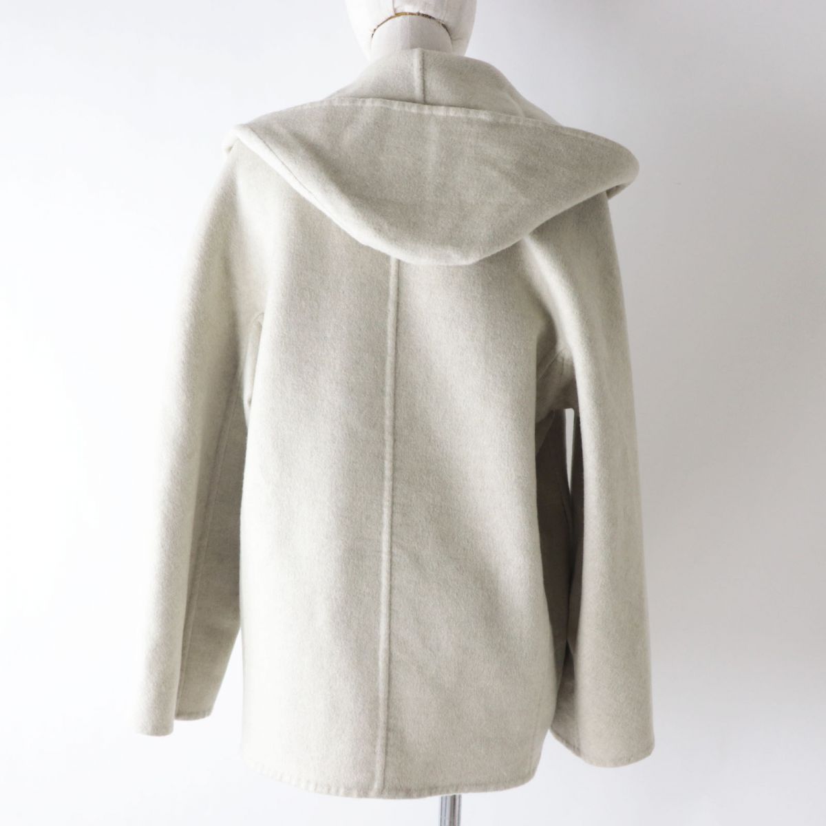 HERMES coat Main: 100% cashmere Light gray Women 36 Used