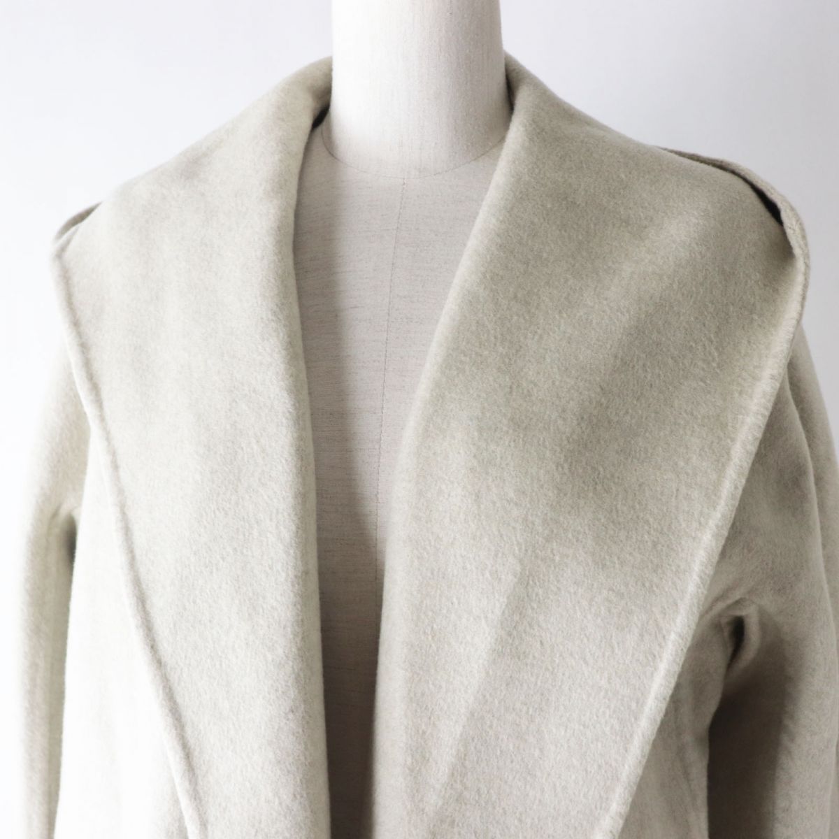 HERMES coat Main: 100% cashmere Light gray Women 36 Used