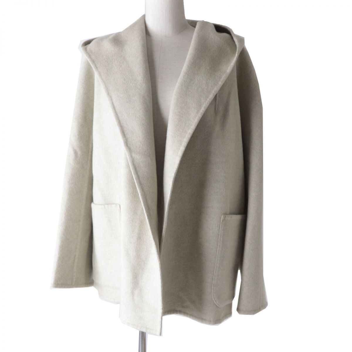 HERMES coat Main: 100% cashmere Light gray Women 36 Used