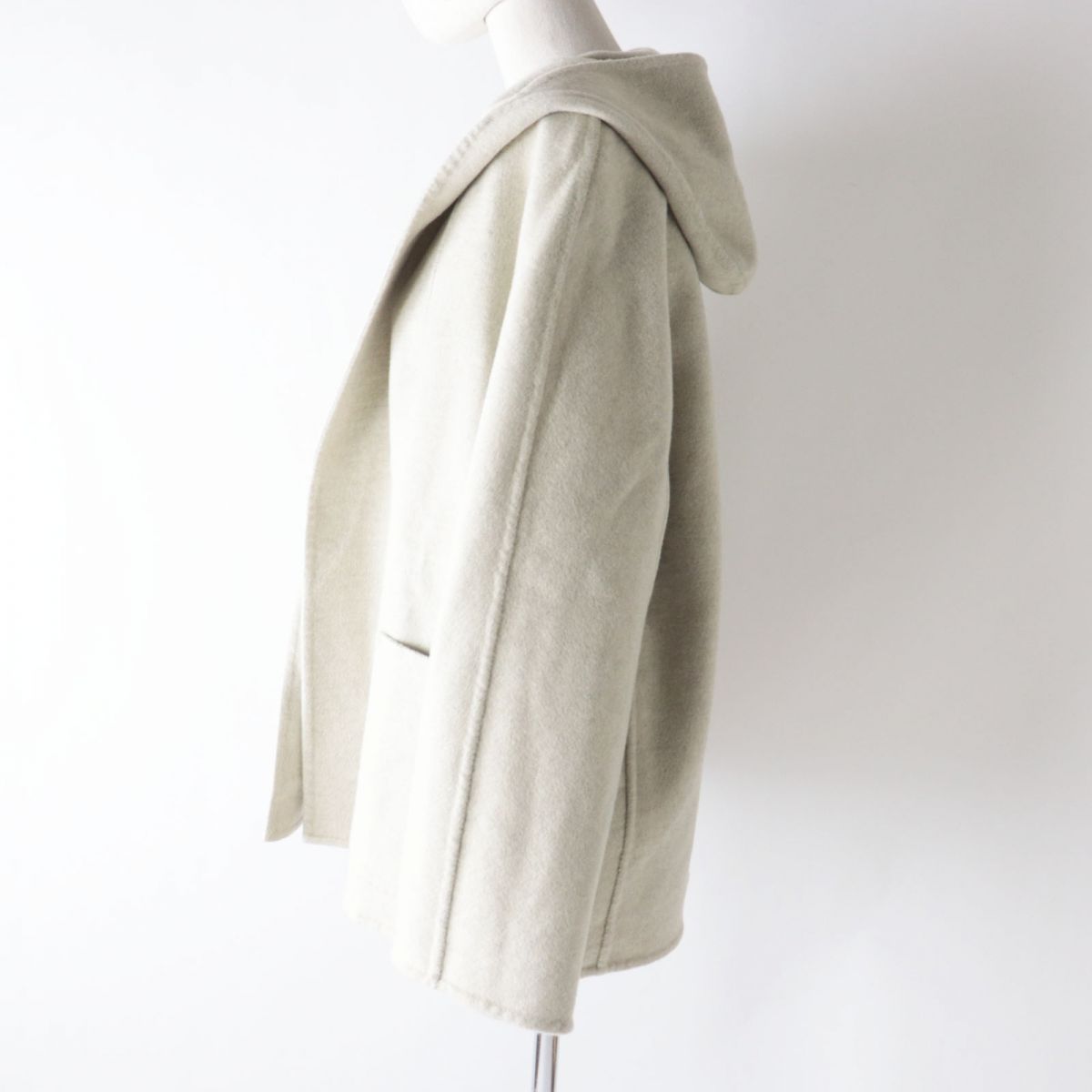 HERMES coat Main: 100% cashmere Light gray Women 36 Used