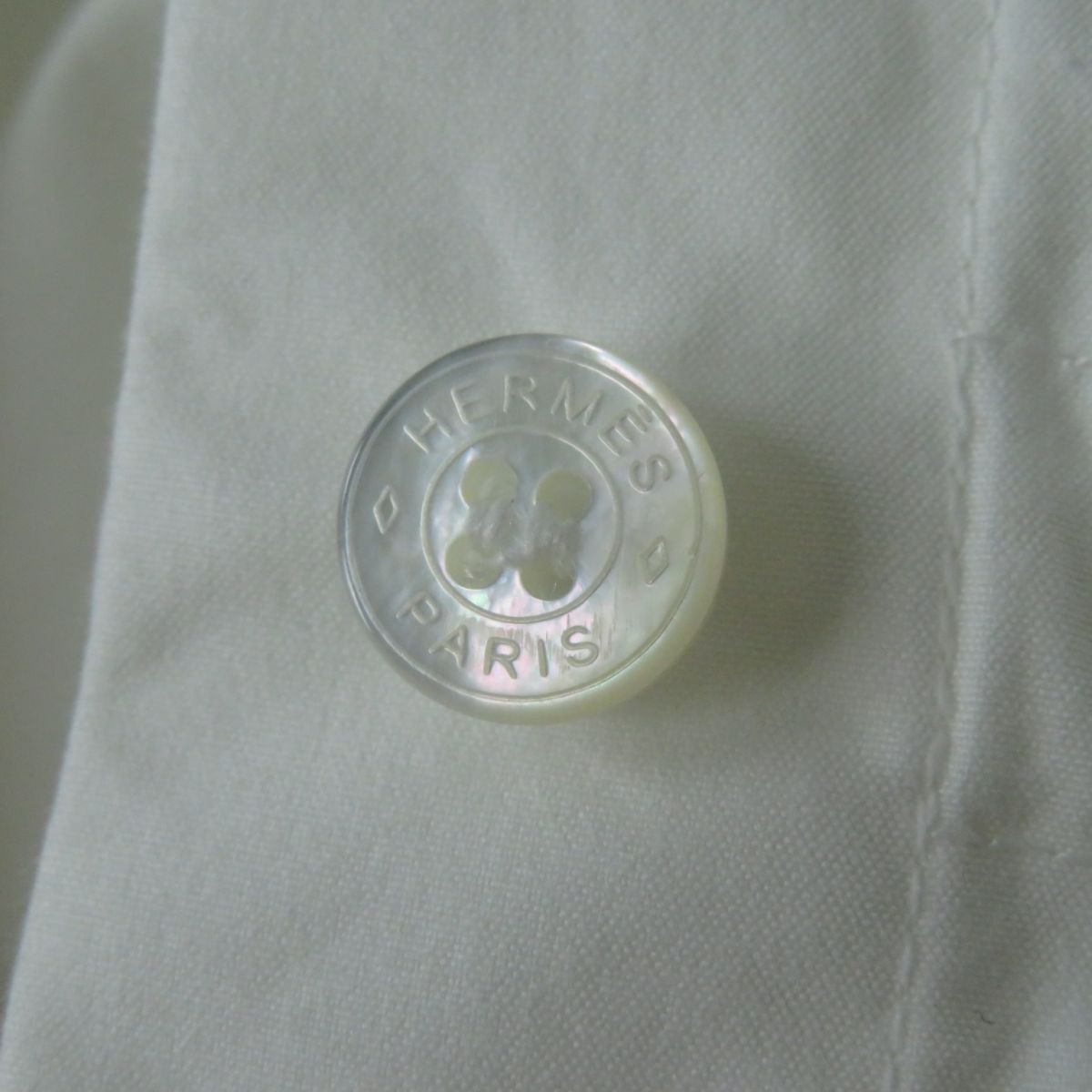 HERMES Long sleeve shirt cotton white 34