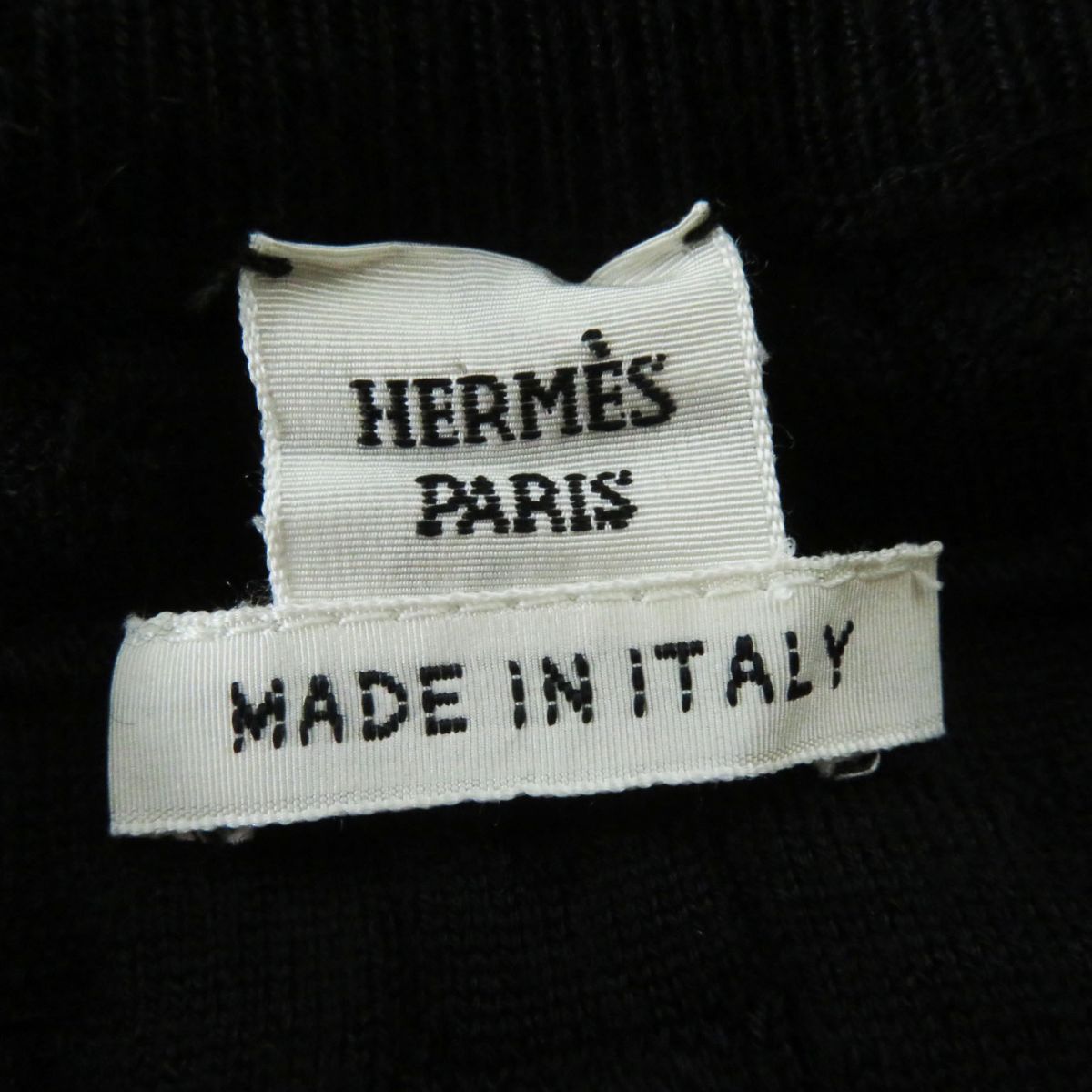 HERMES knit Main: 50% silk, Main: 41% cashmere, Main: 7% nylon, Main: 2% polyurethane black Women 36 Used