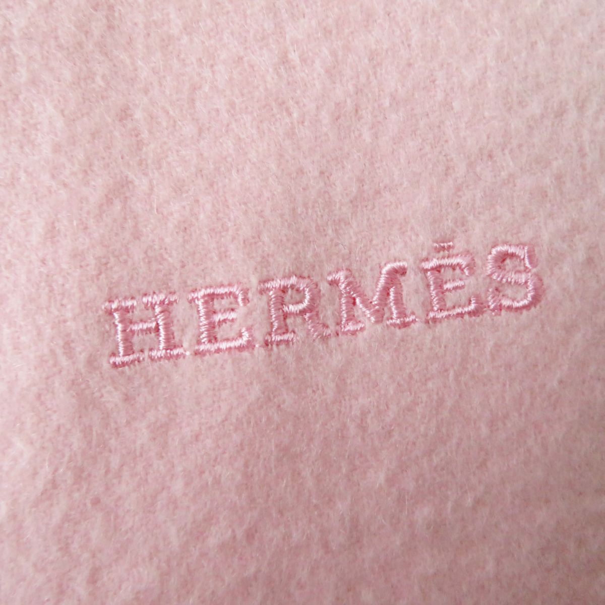 HERMES Stall Main: 100% cashmere Baby pink Women Used