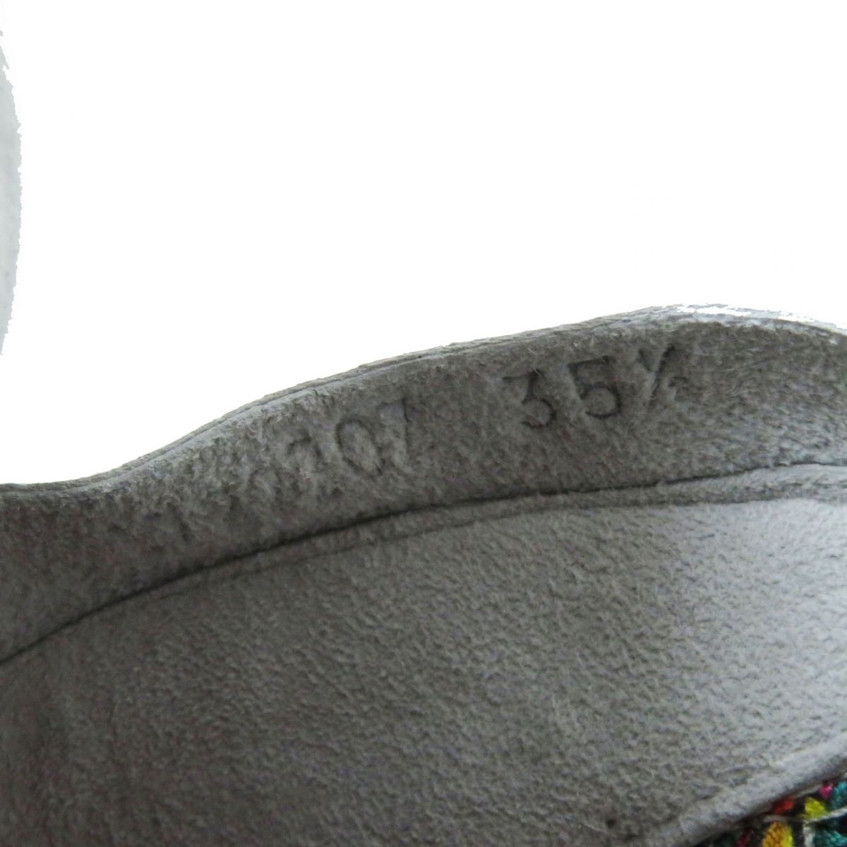 HERMES Slip-on Part: Leather Multicolor x white Women 35.5 Used
