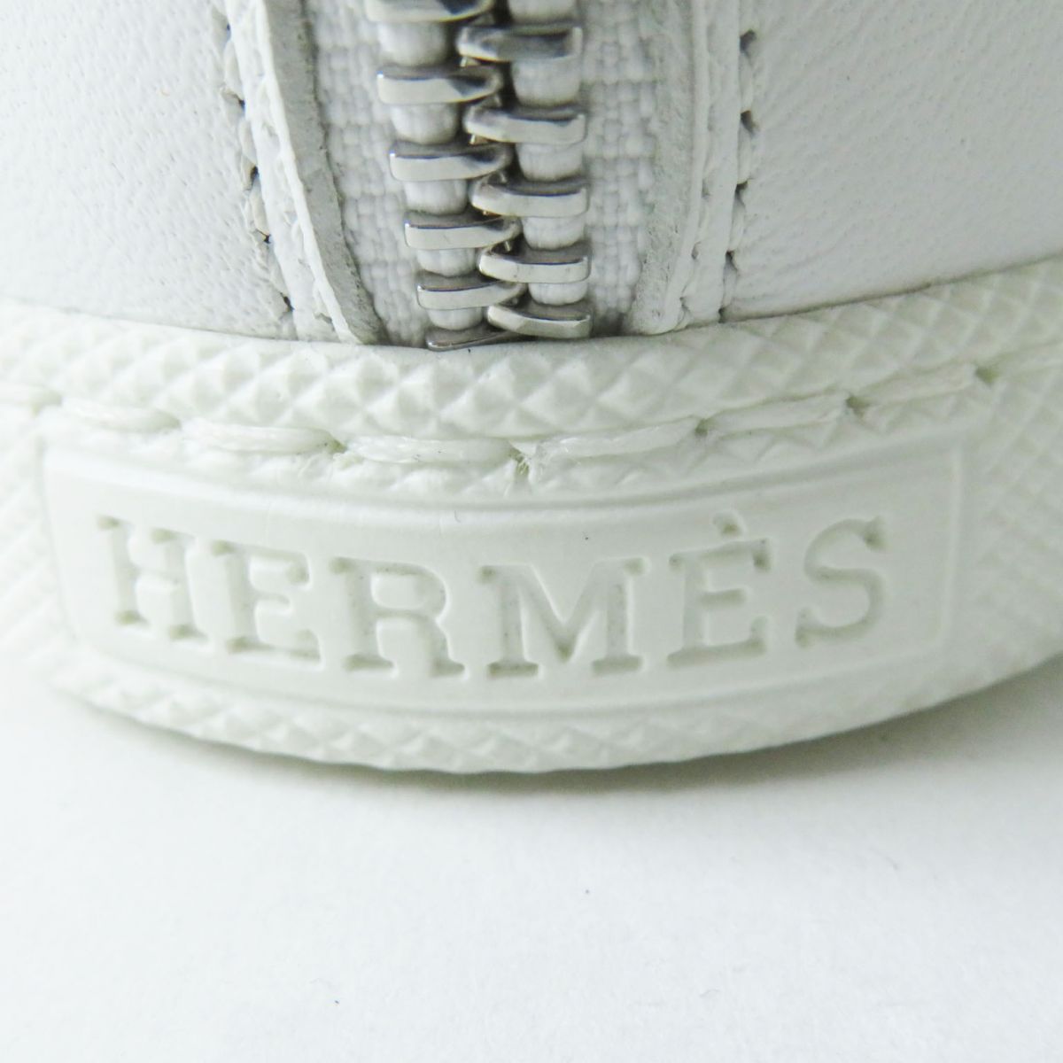 HERMES Slip-on Part: Leather Multicolor x white Women 35.5 Used