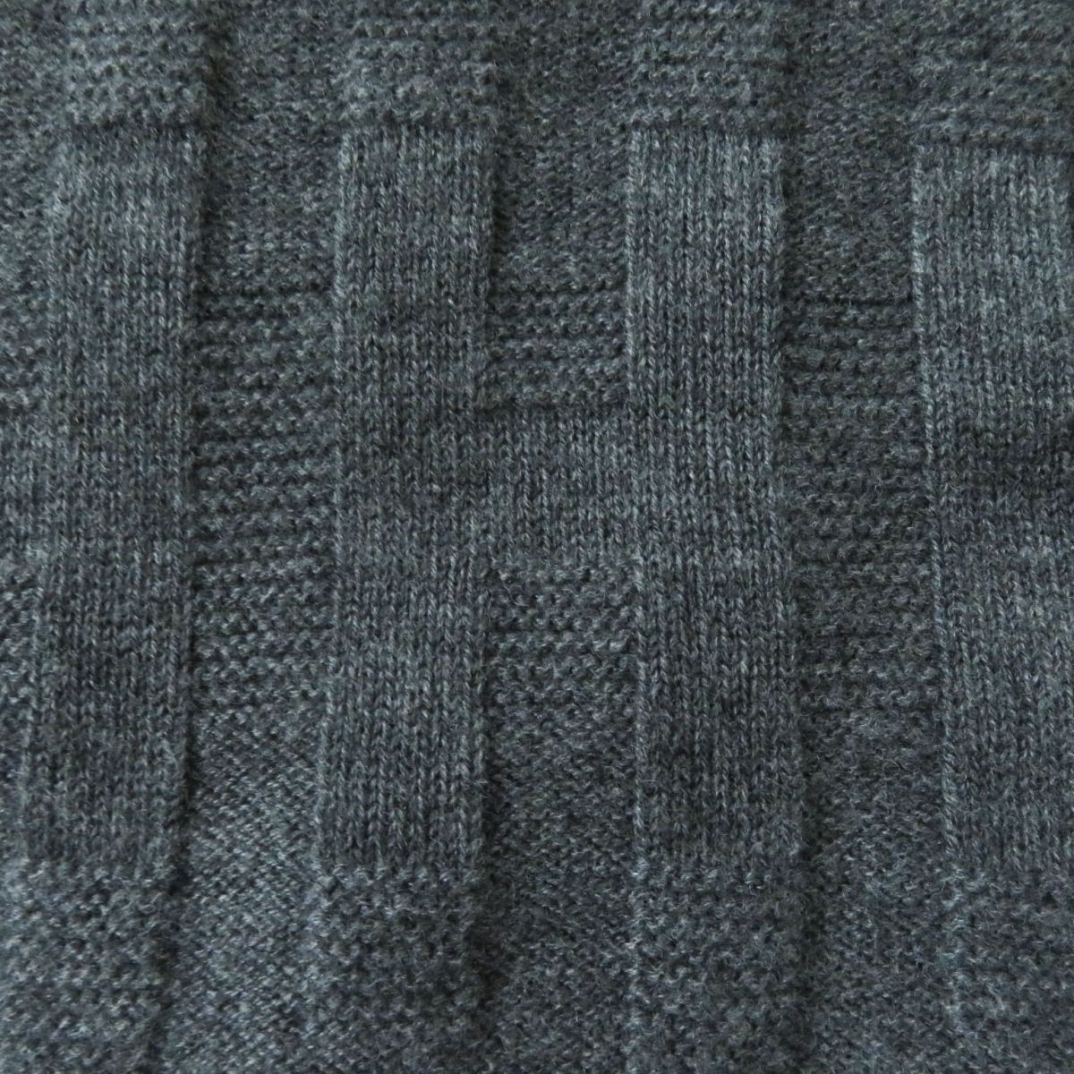HERMES one piece wool Grey H-pattern knit 34