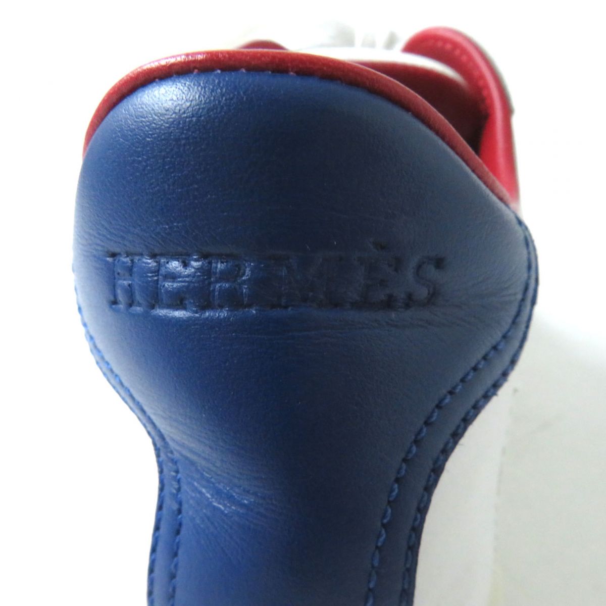 HERMES sneakers Main: Leather White x blue x red Women 36.5 Used