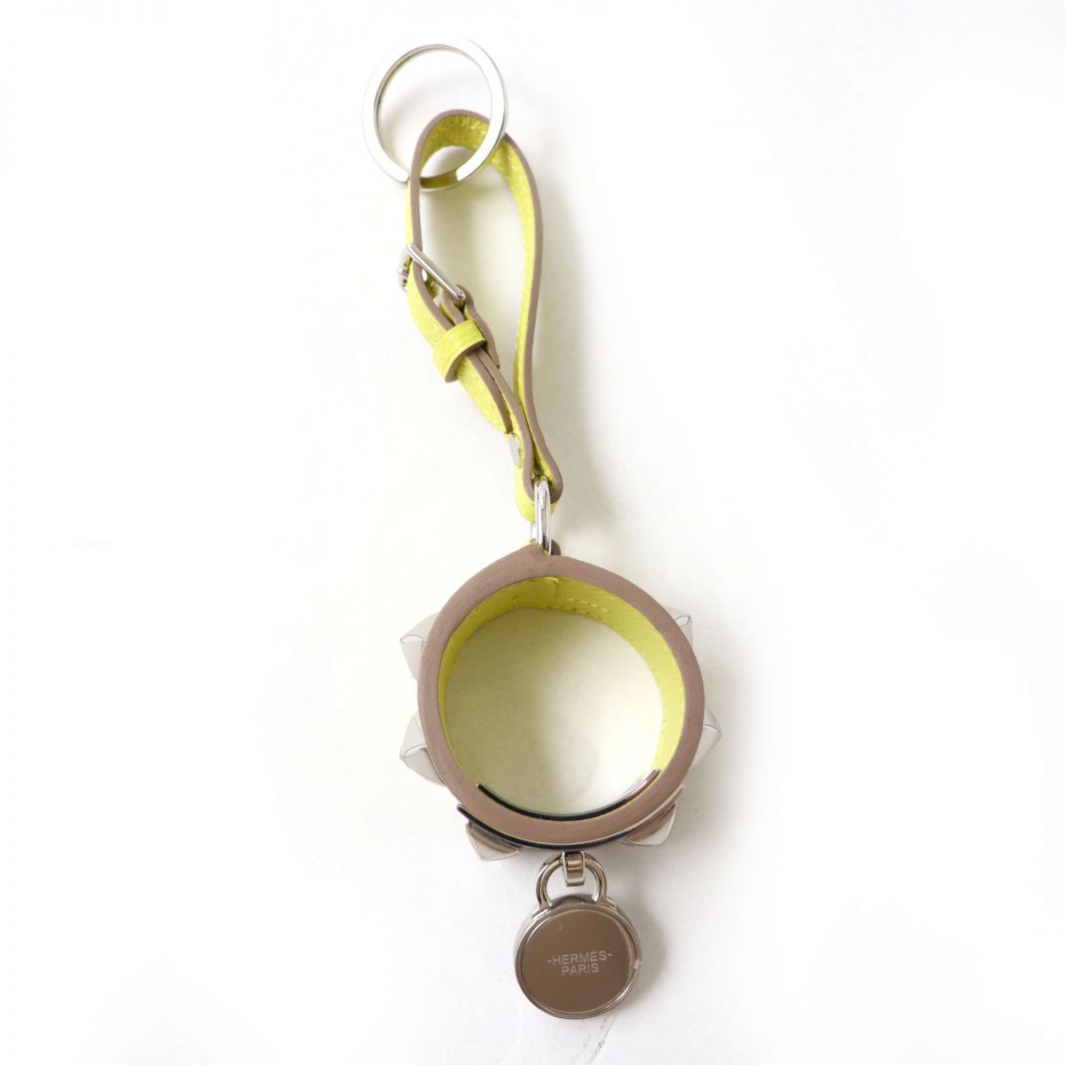 HERMES charm Main: Leather Lime x SilverMetal Women Used