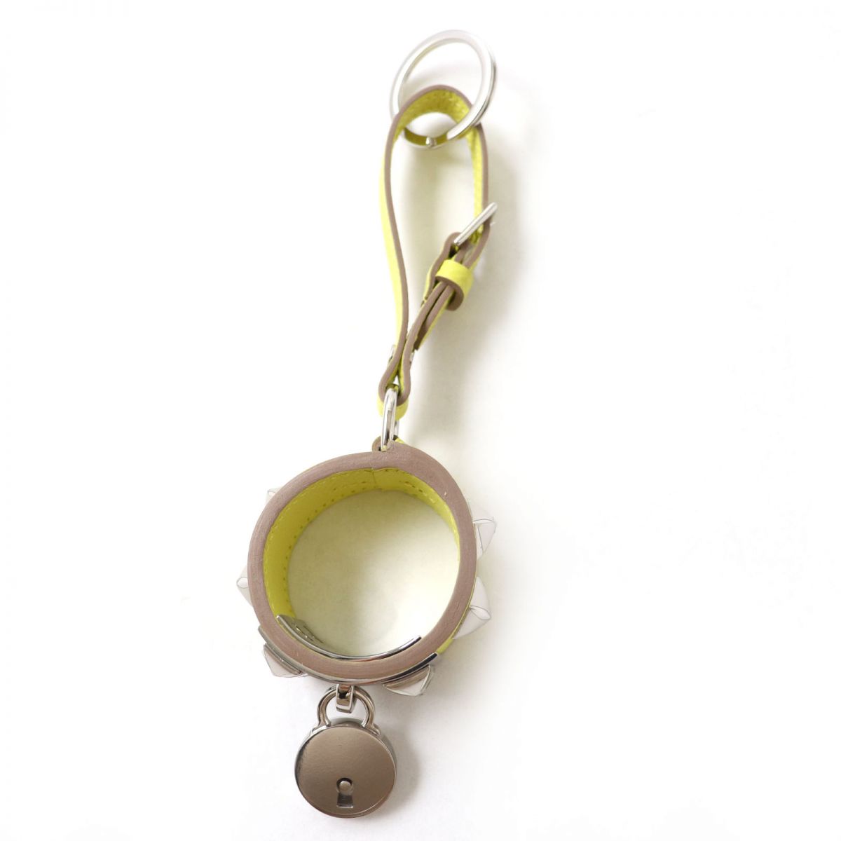 HERMES charm Main: Leather Lime x SilverMetal Women Used