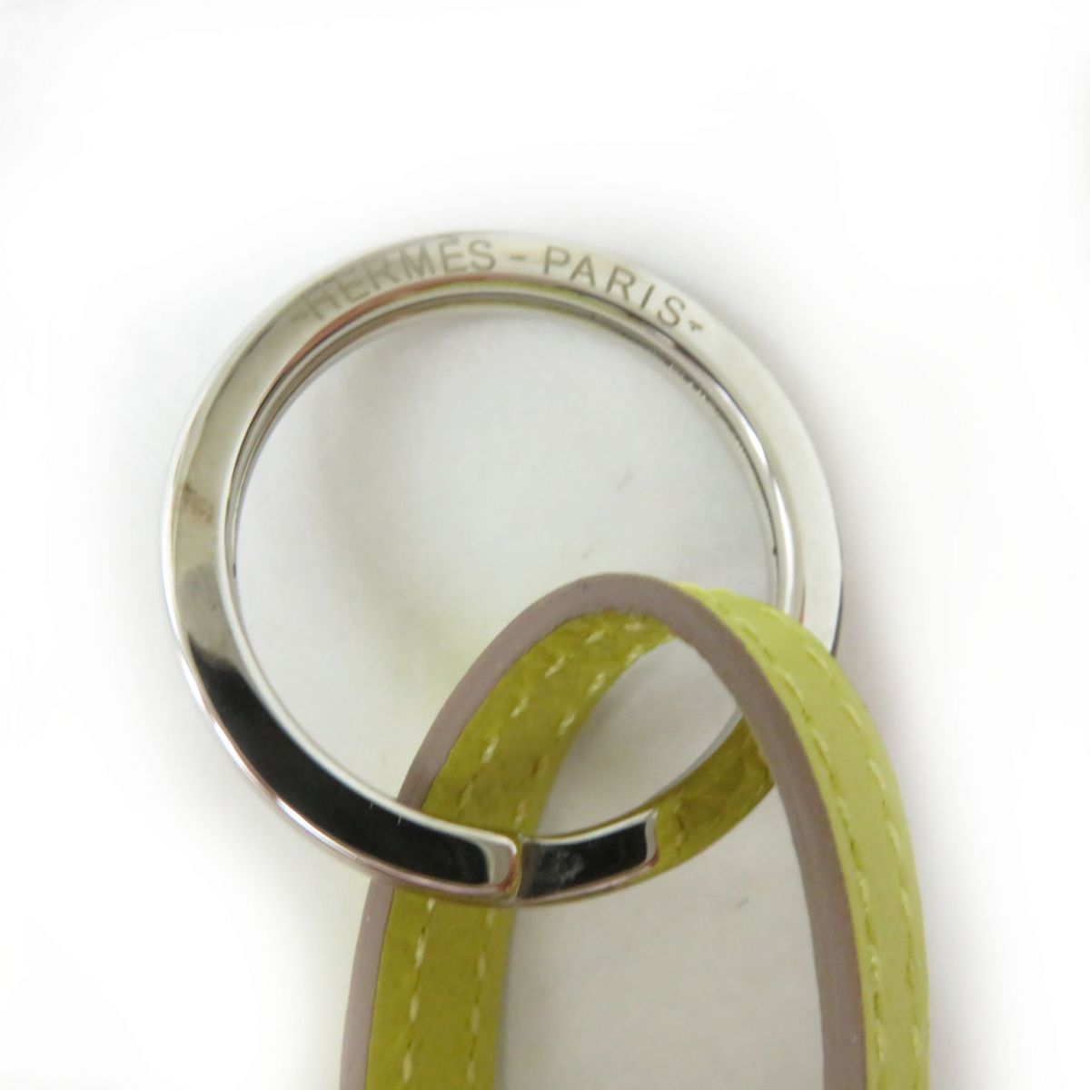 HERMES charm Main: Leather Lime x SilverMetal Women Used