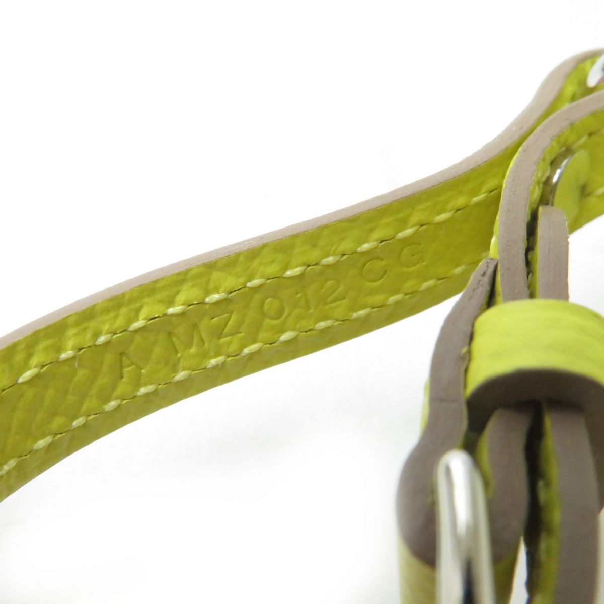 HERMES charm Main: Leather Lime x SilverMetal Women Used