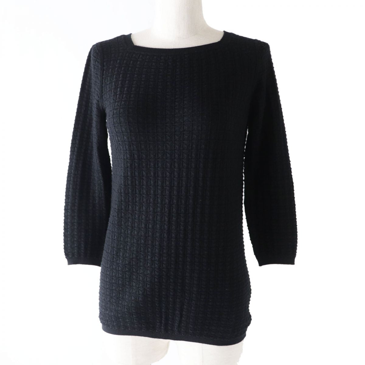 HERMES knit Image reference black Women 34 Used
