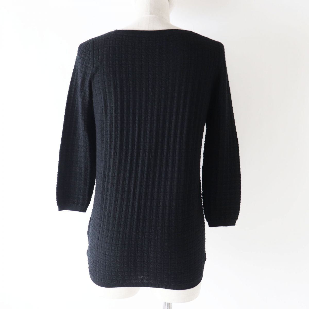 HERMES knit Image reference black Women 34 Used