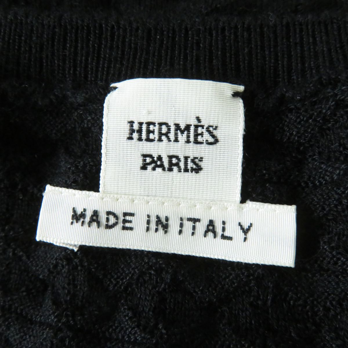 HERMES knit Image reference black Women 34 Used