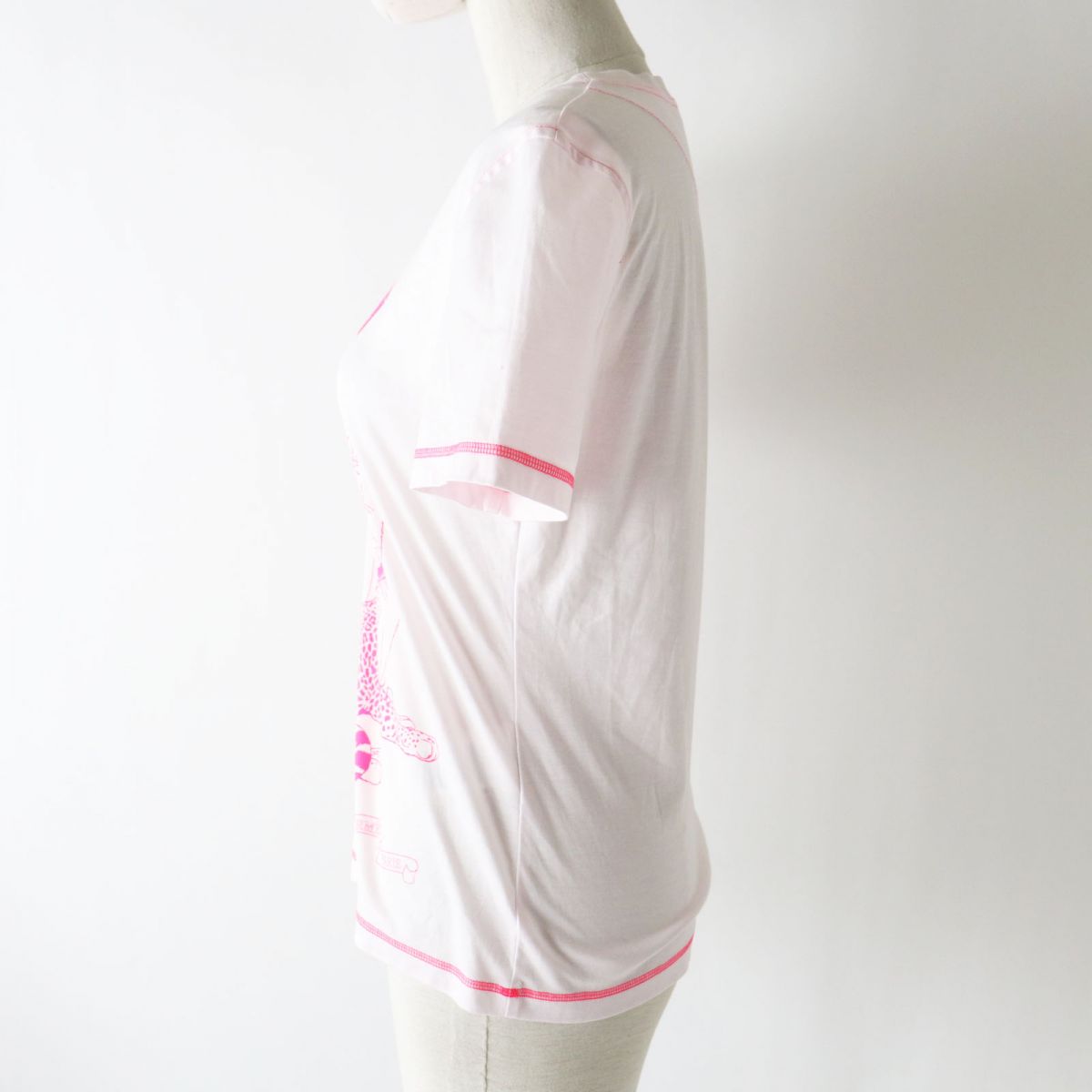 HERMES Short sleeve T-shirt cotton Neon pink 36