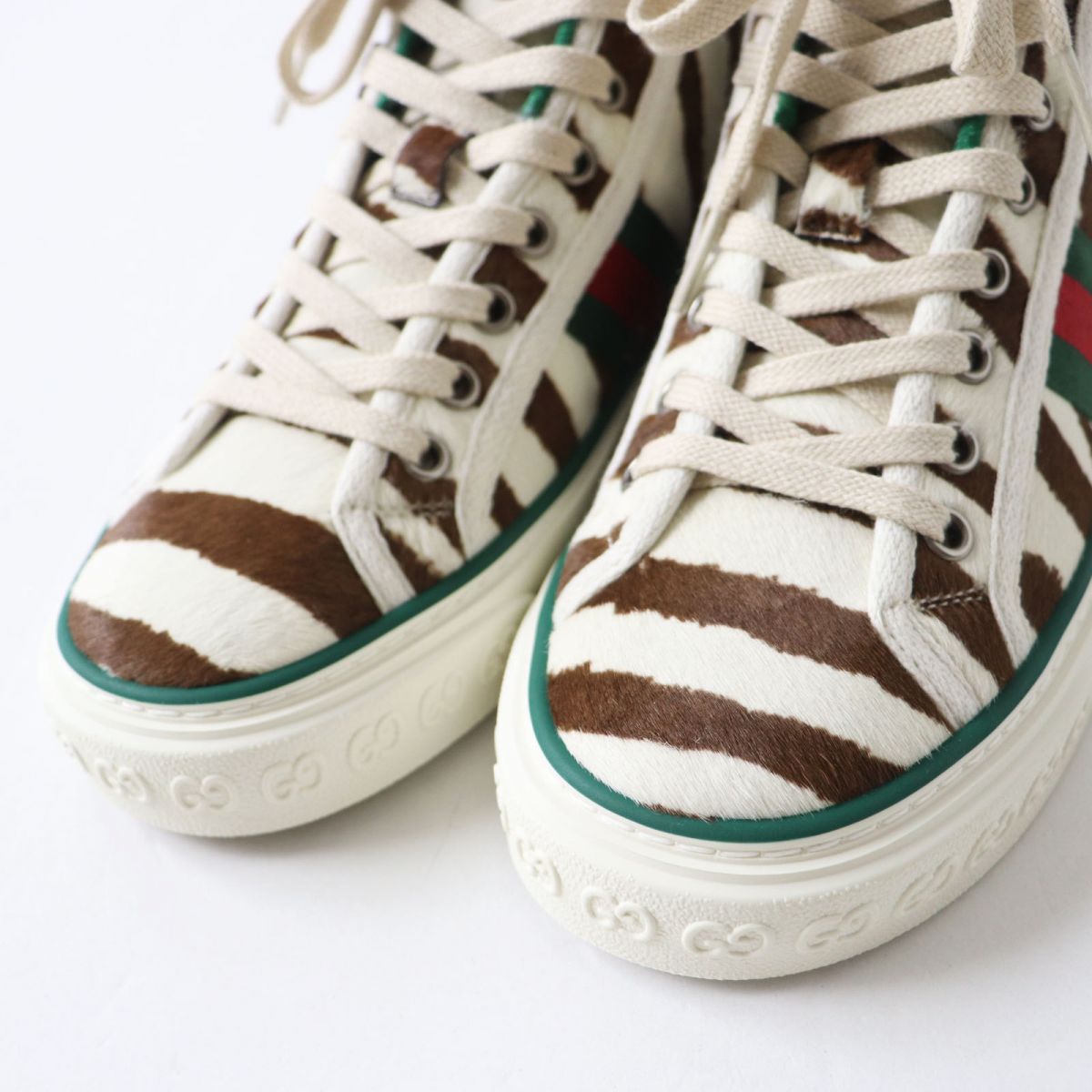GUCCI High cut sneakers Main: Pigtails Zebra Pattern Multi Women 35 Used