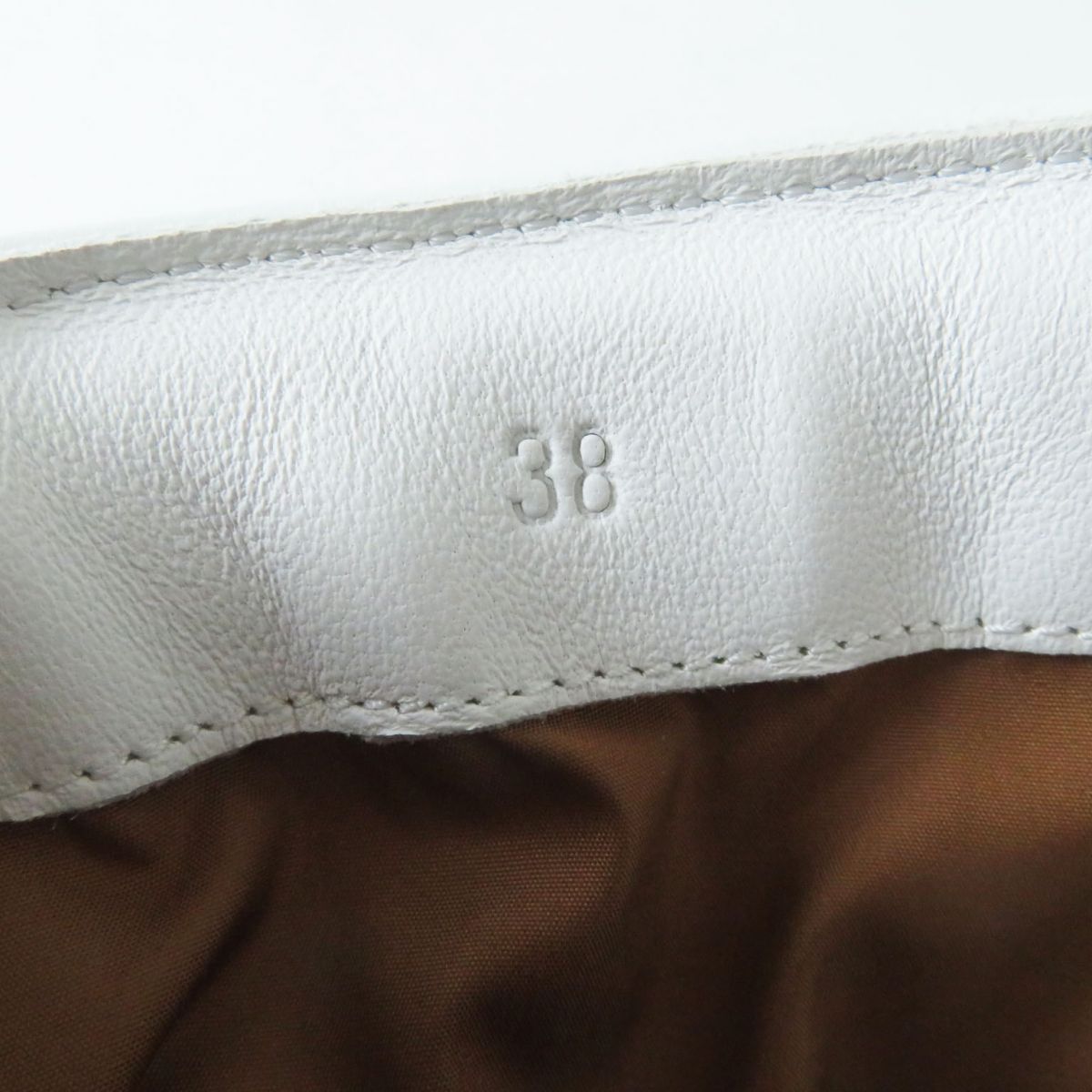 HERMES boots Main: Parachute fabric, Main: Calf leather Whitex orange Women 38 Used