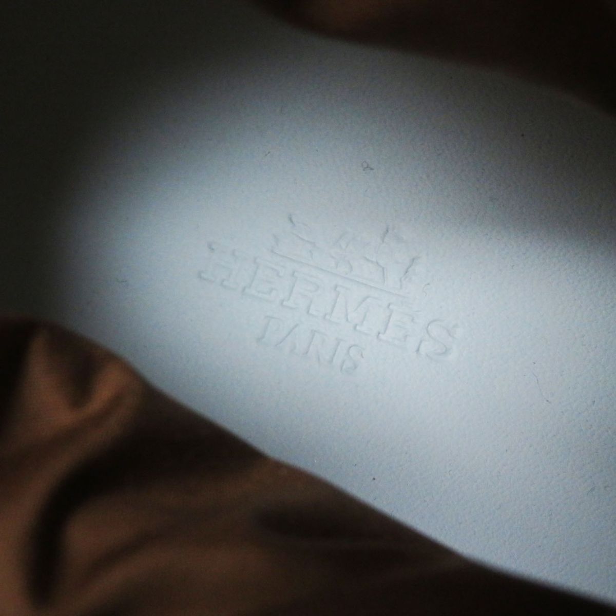 HERMES boots Main: Parachute fabric, Main: Calf leather Whitex orange Women 38 Used