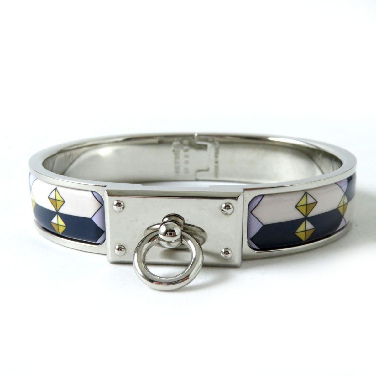 HERMES bracelet Metal, Enamel Silver Colliers de ChiensPattern