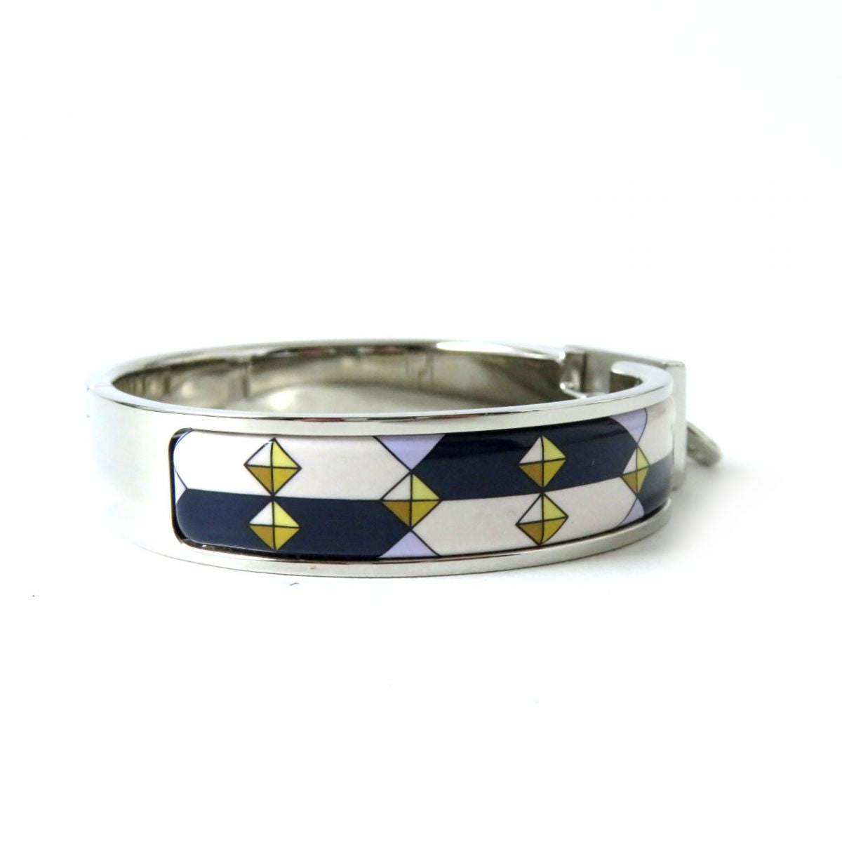 HERMES bracelet Metal, Enamel Silver Colliers de ChiensPattern