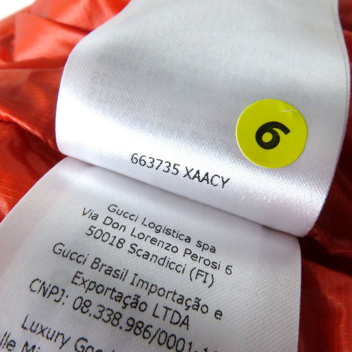 GUCCI Down jacket Outer: 100% nylon, Lining: 100% nylon, Part: polyurethane, Filling: 80% down, Filling: 20% feather, Part: 100% polyester Outer: Blue<br>Lining: Orange Women M Used