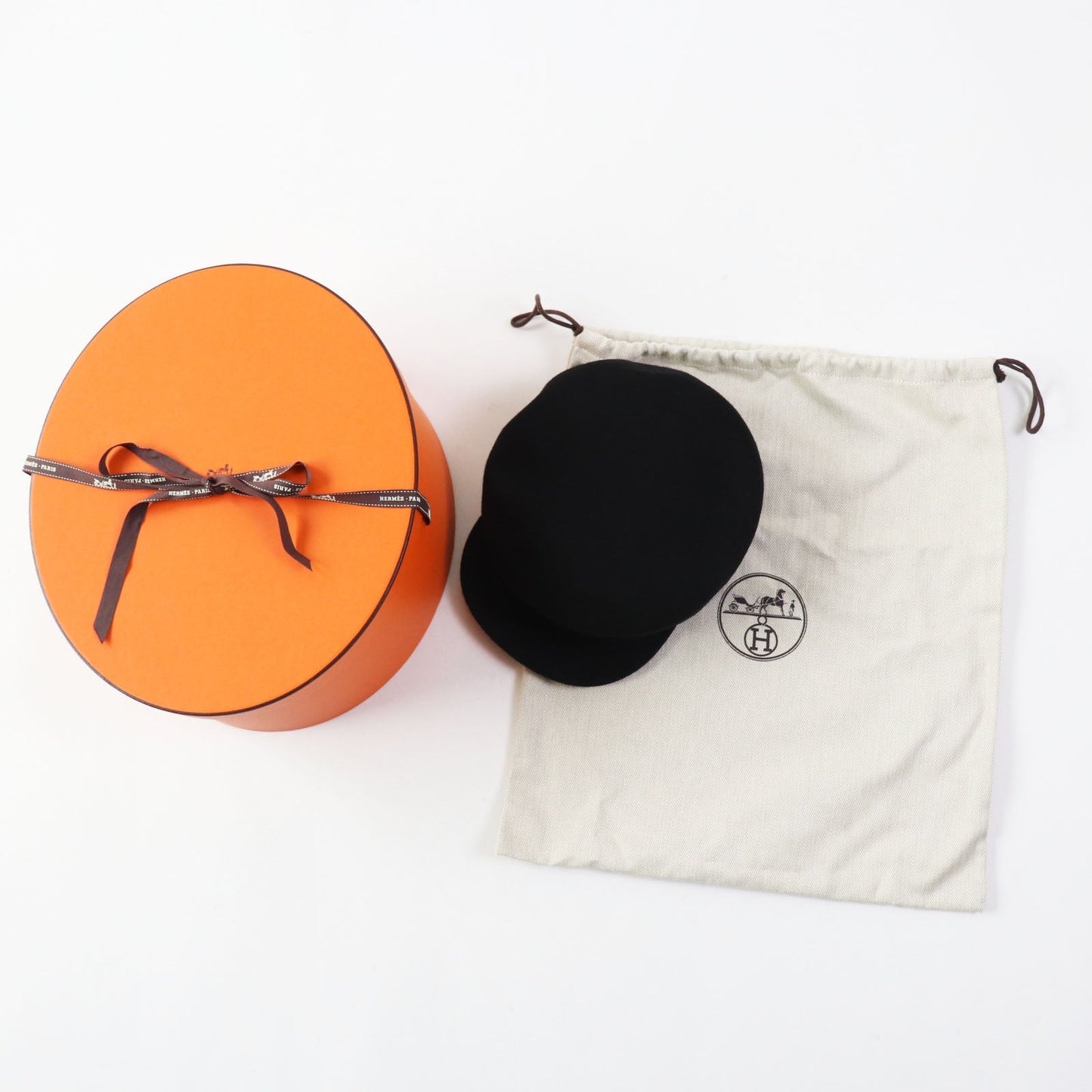 HERMES Casquette ー black Deauville Deauville