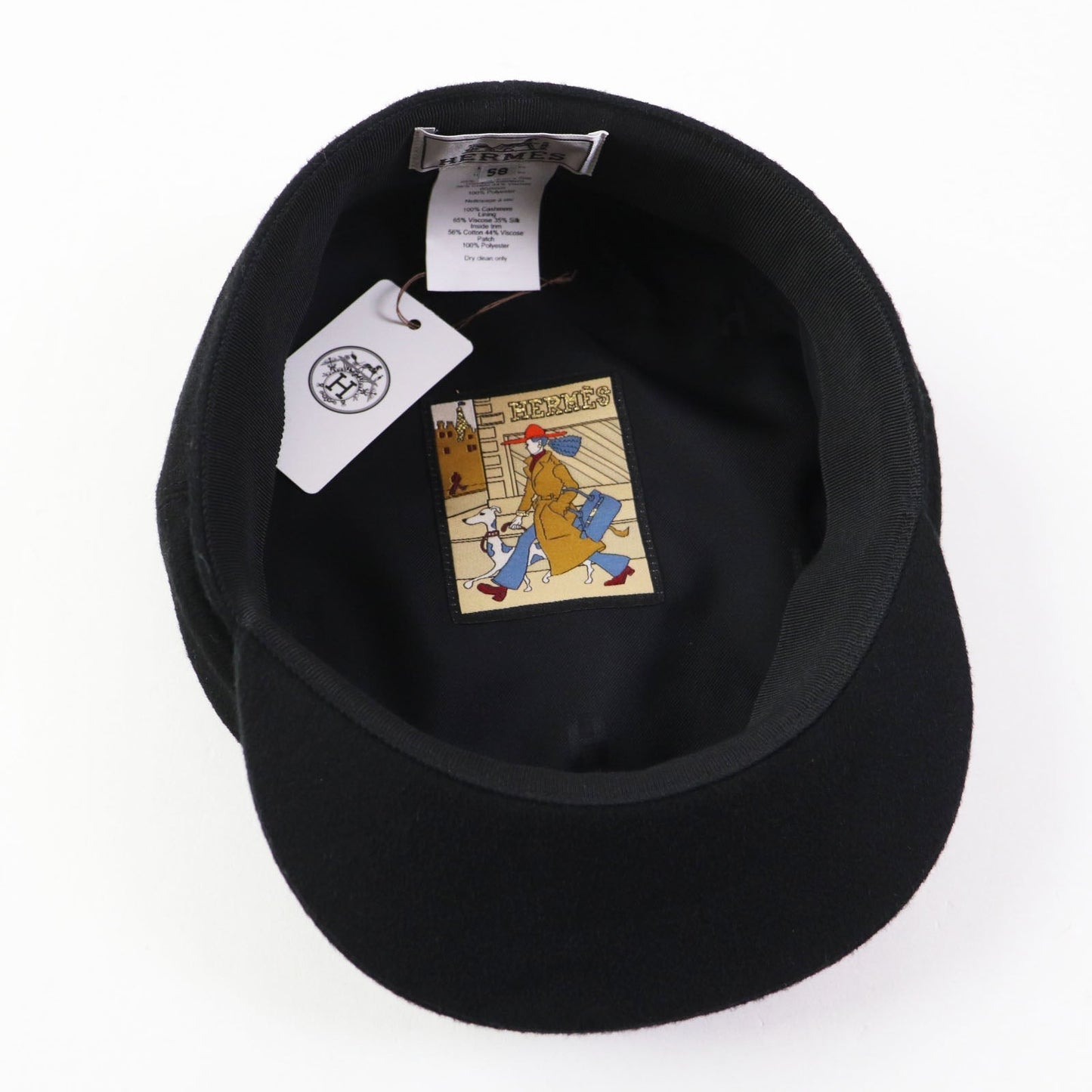 HERMES Casquette ー black Deauville Deauville