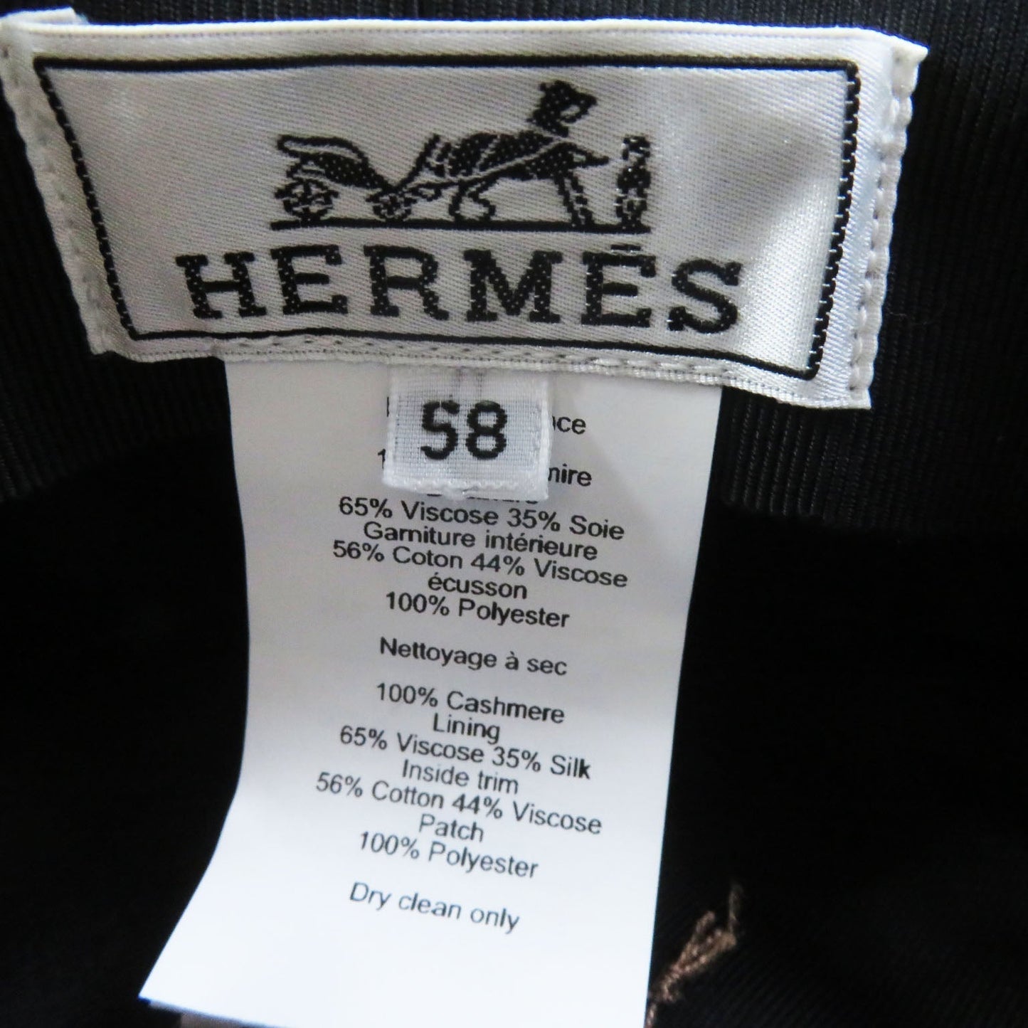 HERMES Casquette ー black Deauville Deauville