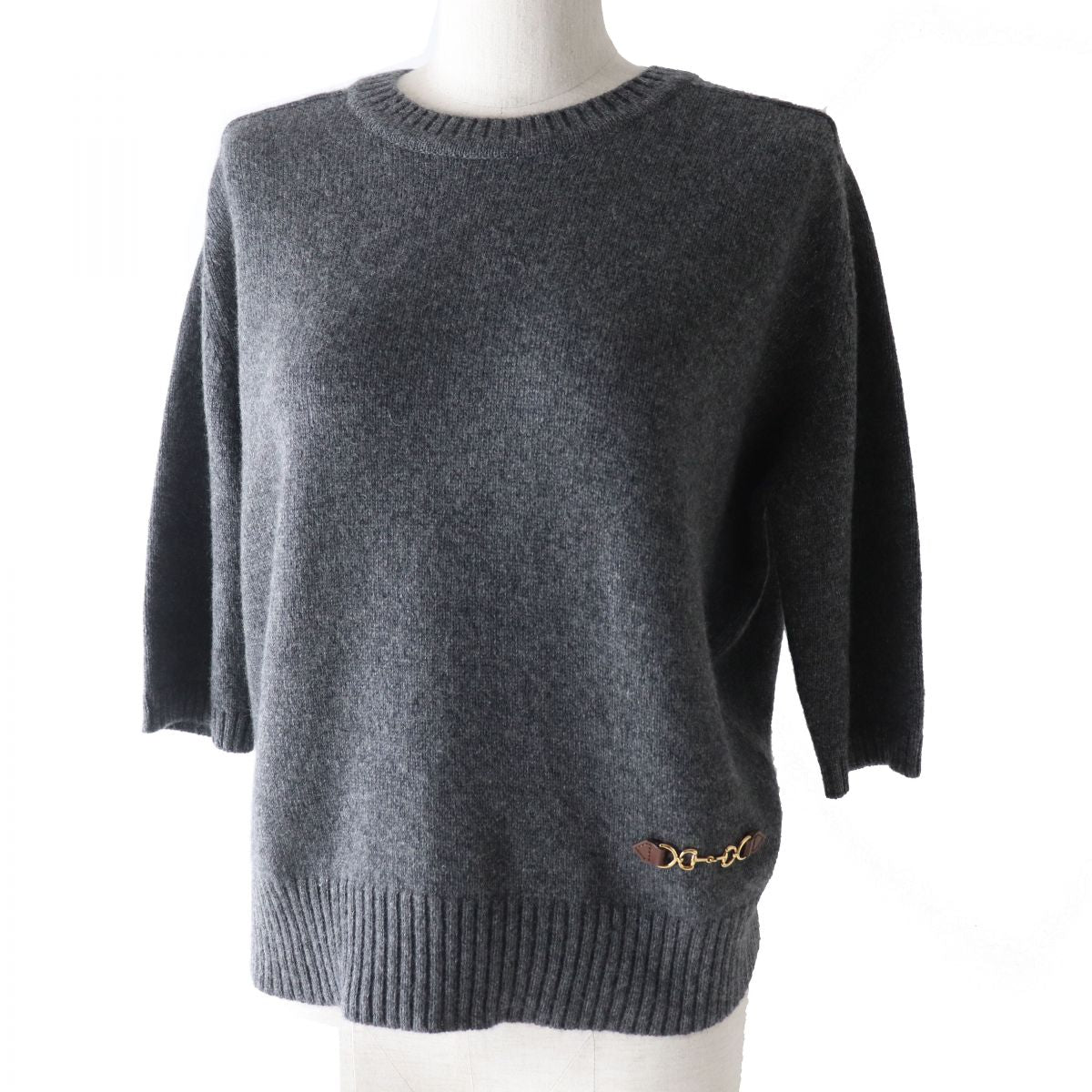 GUCCI knit Main: 100% cashmere gray Women L Used