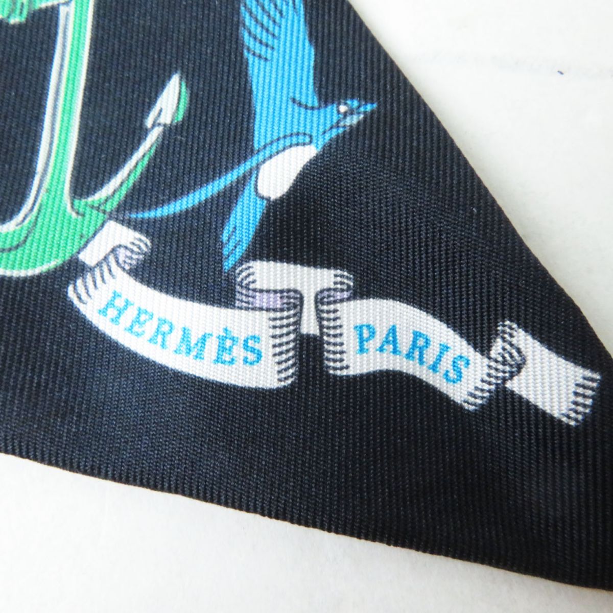 HERMES scarf Main: 100% silk Black x Multi<br>SUR MON NUAGE / My Cloud Women Used