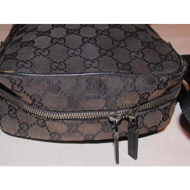 Gucci Newer Pursesdesigner Purses Dark Brown Leather And Brown Large G Logo Print Canvas With A Nylo