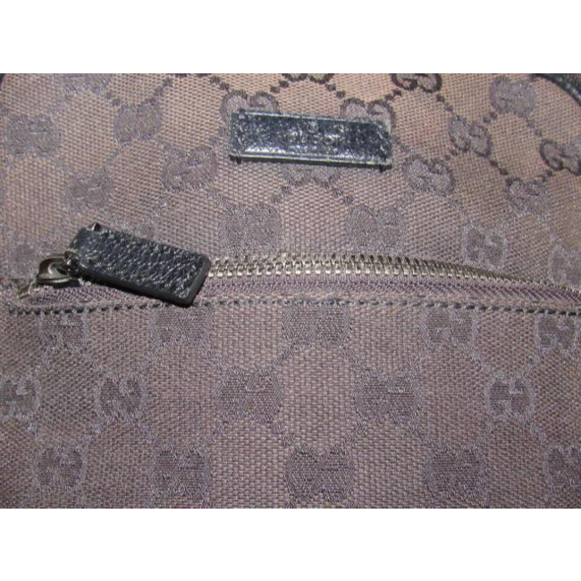 Gucci Newer Pursesdesigner Purses Dark Brown Leather And Brown Large G Logo Print Canvas With A Nylo
