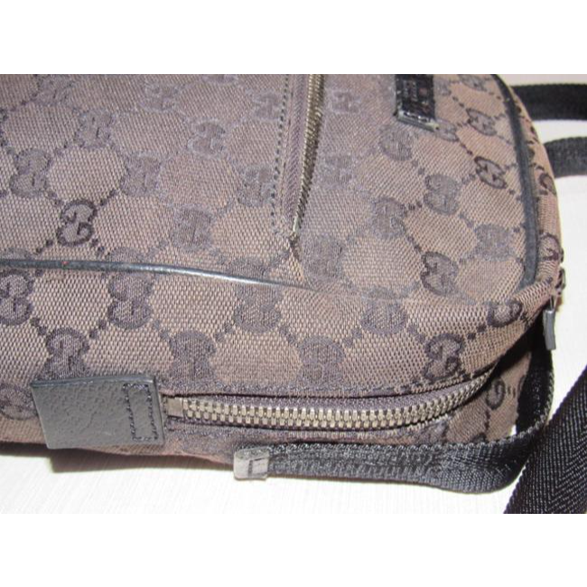 Gucci Newer Pursesdesigner Purses Dark Brown Leather And Brown Large G Logo Print Canvas With A Nylo
