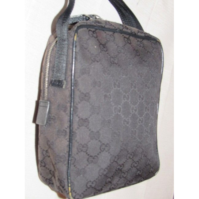 Gucci Newer Pursesdesigner Purses Dark Brown Leather And Brown Large G Logo Print Canvas With A Nylo