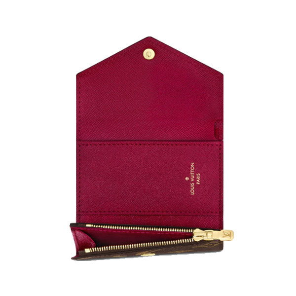 LOUIS VUITTON Coin case M62932 Monogram canvas, leather Bordeaux Brown Coin purse with Card Case